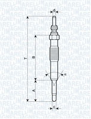 MAGNETI MARELLI 062900027304 -  Свеча накаливания